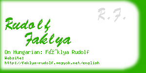 rudolf faklya business card